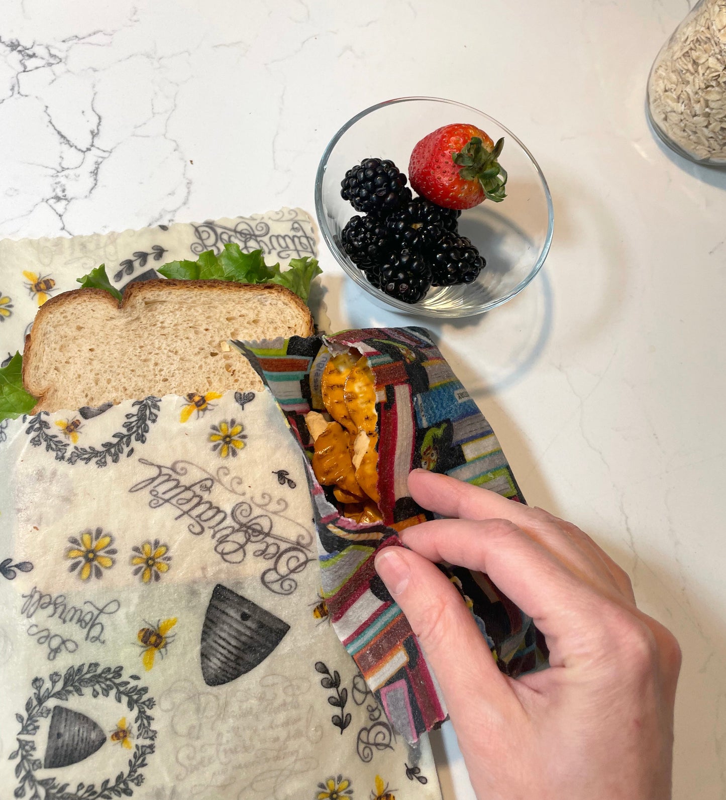 Sandwich Bag Reusable Beeswax Food Wrap