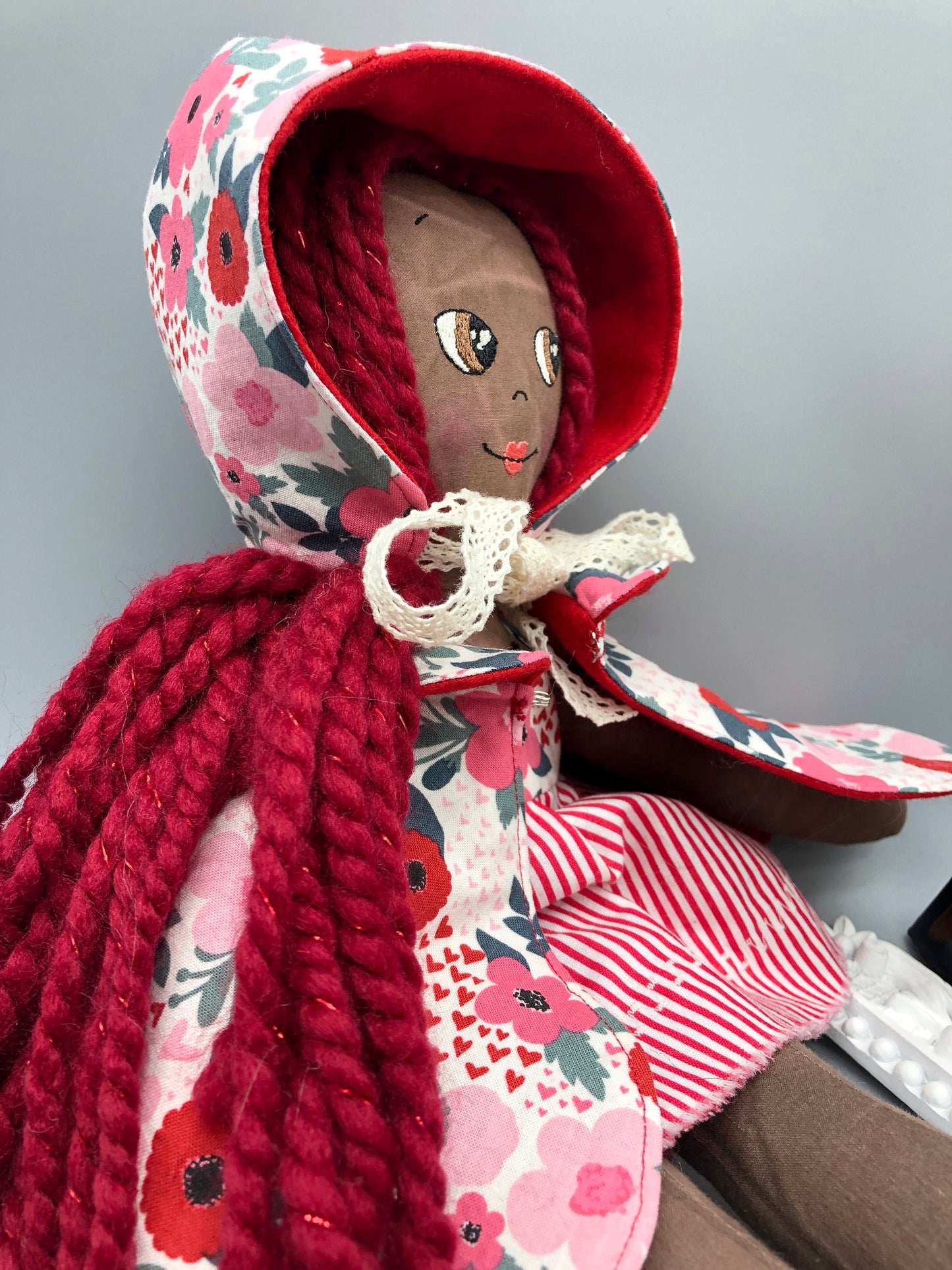 REVERSIBLE needle felted CAPE for Maorinette Dolls